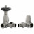 Satin Nickel Corner Thermostatic Radiator Valve Set Serafino by Venice