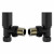 Black Angled Designer Radiator Valve Set 15mm Serafino by Venice
