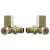 Brushed Brass Corner Manual Radiator Valve Pair Serafino by Venice