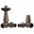 Antique Copper Corner Thermostatic Radiator Valve Set Serafino by Venice