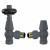 Anthracite Angled Thermostatic Radiator Valve Set Serafino by Venice