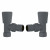 Anthracite Angled Manual Radiator Valve Pair Serafino by Venice