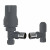 Anthracite Angled Thermostatic + Manual Radiator Valve Kit Serafino by Venice