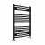 Black Curved Heated Towel Rail 800x600 mm Benessere by Dolce