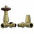 Polished Brass Corner Thermostatic Radiator Valve Set Serafino by Venice