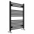 Black Straight Heated Towel Rail 800x600 mm Calda by Dolce