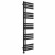 D shape Designer Towel Radiator 1600mm x 450mm Black with Touch Screen Thermostatic Heating element Tiziano By Dolce