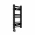 Straight Heated Towel Rail 600x300mm Black with Touch Screen Thermostatic Heating element Masaccio By Dolce