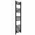 Straight Heated Towel Rail 1600x400mm Black with manual heating element Masaccio By Dolce