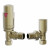Brushed Brass Angled Radiator Valve Kit Serafino by Venice
