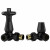 Black Corner Thermostatic Radiator Valve Set Serafino by Venice