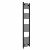 Curved Heated Towel Rail 1800x400mm Black with manual heating element Nebbia By Dolce