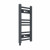 Curved Heated Towel Rail 600x300mm Anthracite with manual heating element Nebbia By Dolce