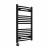Curved Heated Towel Rail 800x500mm Black with Touch Screen Thermostatic Heating element Nebbia By Dolce