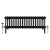 Black Quadruple Cast Iron Designer Radiator 300x1010mm Vitale by Dolce