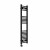 Straight Heated Towel Rail 1200x300mm Black with Touch Screen Thermostatic Heating element Masaccio By Dolce