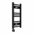 Curved Heated Towel Rail 600x300mm Black with Touch Screen Thermostatic Heating element Nebbia By Dolce