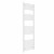 Curved Heated Towel Rail 1800x600mm White with manual heating element Nebbia By Dolce