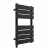 Flat Panel Heated Towel Rail 650x400mm 7 Ladder Black with manual heating element Solare By Dolce