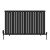 Black Double Oval Panel Designer Radiator 600x1003mm - Altea by Dolce