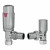 Chrome Angled Radiator Valve Kit Serafino by Venice