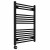 Straight Heated Towel Rail 800x600mm Black with Touch Screen Thermostatic Heating element Masaccio By Dolce