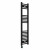 Curved Heated Towel Rail 1200x300mm Black with Button Screen Thermostatic Heating element Nebbia By Dolce