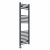 Curved Heated Towel Rail 1200x400mm Anthracite with Button Screen Thermostatic Heating element Nebbia By Dolce