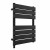Flat Panel Heated Towel Rail 650x500mm 7 Ladder Black with manual heating element Solare By Dolce