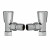 Angled Lockshield Radiator Valve Set Choice of Colours Serafino by Venice