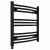Curved Heated Towel Rail 600x600mm Black with manual heating element Nebbia By Dolce