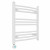 Curved Heated Towel Rail 600x600mm White with Button Screen Thermostatic Heating element Nebbia By Dolce