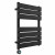 Flat Panel Heated Towel Rail 650x500mm 7 Ladder Black with Button Screen Thermostatic Heating element Solare By Dolce
