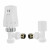 White Angled Thermostatic + Manual Radiator Valve Kit Serafino by Venice