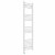 Straight Heated Towel Rail 1400x400mm White with Button Screen Thermostatic Heating element Masaccio By Dolce