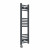 Curved Heated Towel Rail 1000x300mm Anthracite with Touch Screen Thermostatic Heating element Nebbia By Dolce