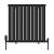Black Single Oval Panel Designer Radiator 600x590mm - Altea by Dolce