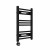 Straight Heated Towel Rail 600x400mm Black with Touch Screen Thermostatic Heating element Masaccio By Dolce