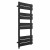 Flat Panel Heated Towel Rail 1000x450mm 9 Ladder Black with manual heating element Solare By Dolce
