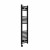 Curved Heated Towel Rail 1200x300mm Black with Touch Screen Thermostatic Heating element Nebbia By Dolce