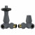 Anthracite Corner Thermostatic Radiator Valve Set Serafino by Venice