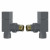 Anthracite Angled Manual Radiator Valve Pair Serafino by Venice