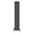 Black Double Flat Panel Designer Radiator 1600x272mm - Aurora by Dolce