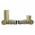 Brushed Brass Corner Manual Radiator Valve Pair Serafino by Venice