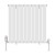 White Double Oval Panel Designer Radiator 600x590mm - Altea by Dolce