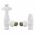 White Angled Thermostatic Radiator Valve Set Serafino by Venice