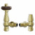 Polished Brass Angled Thermostatic Radiator Valve Set Serafino by Venice