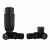 Black Corner Thermostatic Radiator Valve Set Serafino by Venice