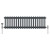 Anthracite Triple Cast Iron Designer Radiator 300x1012mm Vitale by Dolce