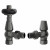 Black Nickel Angled Thermostatic Radiator Valve Set Serafino by Venice